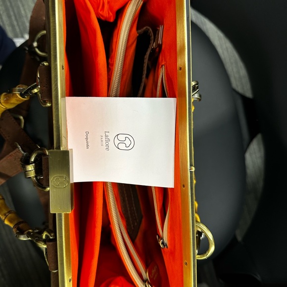 Laflore Paris doquintin bag with bamboo handles - Picture 12 of 15